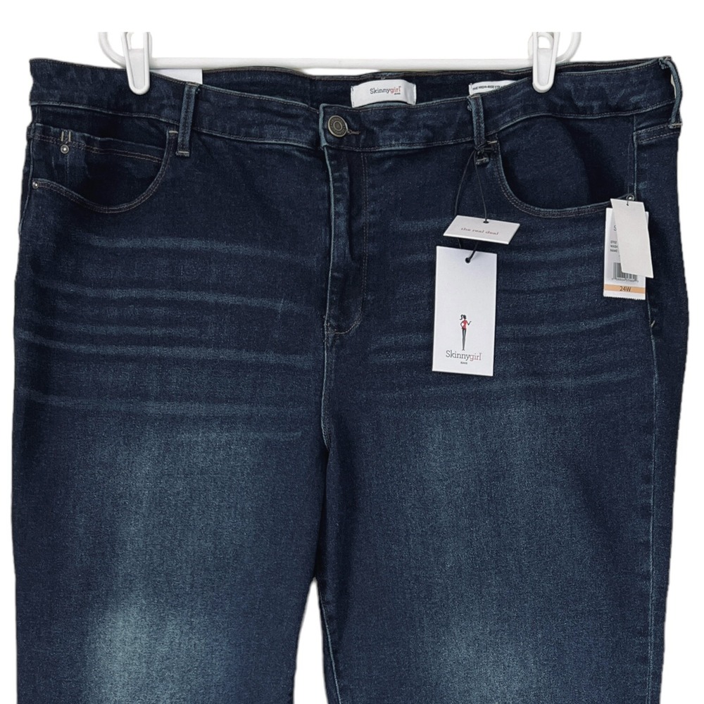 NWT Skinny Girl Jeans Women's Warren High Rise Straight Ankle Stretch Jeans 24W